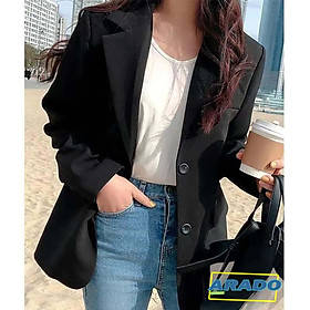 Áo Khoác Vest Blazer Nữ Tay Dài Màu Trơn Style Ulzzang Hàn Quốc (Freesize) - FM2TS012
