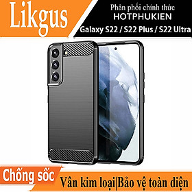 Ốp lưng chống sốc vân kim loại cho Samsung Galaxy S22 / S22 Plus / S22 Ultra hiệu Likgus (bảo vệ toàn diện, chống va đập) - hàng nhập khẩu - Galaxy S22
