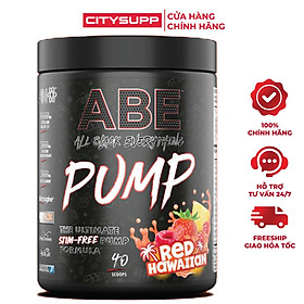 Abe pump , pre-workout không caffeine, hỗ trợ pump cơ, tăng sức mạnh, không mất ngủ | applied
