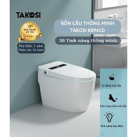Mua Bồn cầu thông minh xịt nước tự động đa chức năng TAKOSI K8941D dùng gia đình khách sạn - hàng chính hãng bảo hành 10 năm