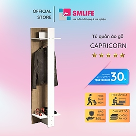 Tủ quần áo gỗ hiện đại SMLIFE Capricorn | Gỗ MDF dày 17mm chống ẩm | D43xR30xC180cm
