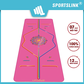 Thảm yoga định tuyến PU Sportslink Liforme Rainbow Grateful 4.2mm