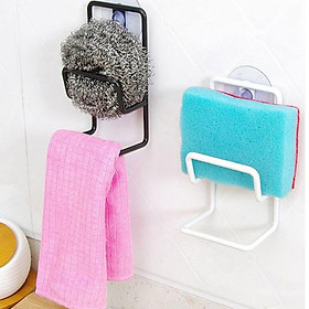 Kitchen Rack Double-Deck Iron Sink Sponge Drainage Rack With Suction Cup Multi-Purpose Sundries Storage Rack Clean Ball Rack