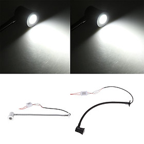 12V 2W Boat LED Reading Lights Gooseneck Interior Desk Lamp Black & Silver