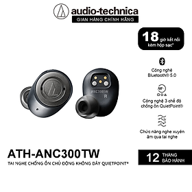 Tai Nghe Không Dây Chống Ồn Chủ Động ANC QuietPoint Audio-Techncia ATH-ANC300TW - Hàng Chính Hãng