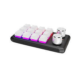 Mechanical Keyboard RGB Non Slip Program Keys 12 Key for  Office