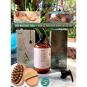 Dầu Massage Body 500ml Tinh Chất Gừng Ngải Cứu Spa Đông Y Cổ Vai Gáy Dưỡng Sinh Giảm Đau Xương Khớp