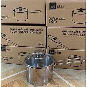 Mua Quánh - Nồi quấy bột inox 3 đáy chống dính 12cm