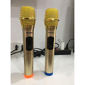 Mua Bộ 2 micro karaoke không dây Zansong S28 kết nối uhf cho loa kéo- Hỗ trợ các thiết bị có jack cắm 3.5mm và 6.5mm bh 12th