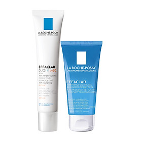 COMBO LA ROCHE POSAY KEM DƯỠNG GIẢM MỤN CHỐNG NẮNG EFFACLAR DUO+ SPF 30 TẶNG GEL RỬA MẶT EFFACLAR 50ML