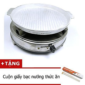 Bộ Bếp cồn chảo Gang Nướng (tặng 1 cuộn giấy bạc)