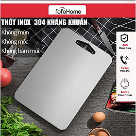 Thớt Inox SUS304 Kích Thước 34x24cm Kháng Khuẩn Nên Sử Dụng Dễ Dàng Lau Chùi Và Vệ Sinh Dễ Dàng, Không Xước Dăm Không Ăn Mòn