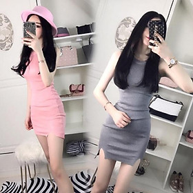 Đầm body váy body nữ váy 3 lỗ xẻ trẻ trung đầm ôm đủ màu chất mát hàng sẵn