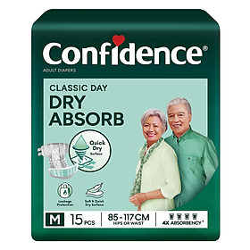 Tã dán Người lớn Confidence Classic Day size M15 15 miếng