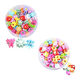 96 Pieces Hair Claw Plastic Flower Clips for Girls