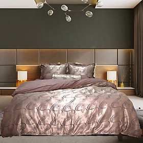 Bộ chăn drap gối satin gấm tơ tằm Hàn Quốc Julia 722BM16