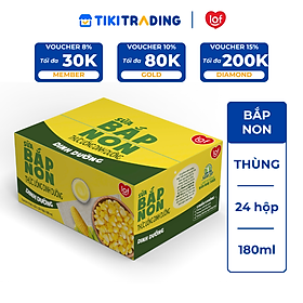 Thùng 24 Hộp Sữa Bắp Non LOF 180ml/hộp
