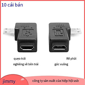 Phong cách mới nhất 1 bộ khuỷu tay trái và phải 90 độ mở rộng micro USB nữ Micro nam sang nữ điện thoại di động máy tính bảng bộ chuyển đổi điện