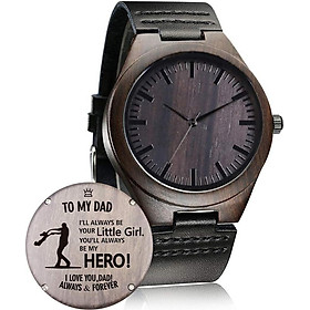 Customized Engraved Wooden Watch, Casual Handmade Wood Watch for Men Women Husband Wife Girlfriend Boyfriend Dad Mom Son Family Friends Customized Gift