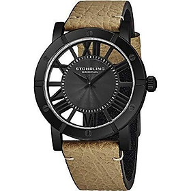Stuhrling Original Mens Watch Leather Strap - Swiss Quartz Ronda Mvmt - Sports Watch - 881 Watches for Men Collection