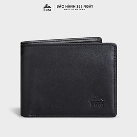 Ví nam da bò dáng ngang thời trang LATA LVN69 , 9 ngăn, đựng vừa tiền, CMND và 5 thẻ namecard, phù hợp đi chơi, đi làm, sử dụng hằng ngày, da bò thật 100%, không bong tróc, độ bền cao (Dài 13cm x Cao 10cm)