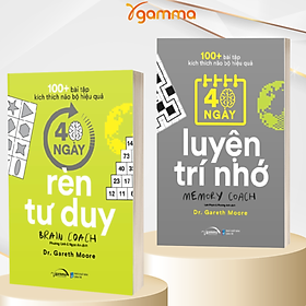 Combo 100+ bài tập kích thích não bộ hiệu quả : 40 ngày luyện trí nhớ + 40 ngày rèn tư duy