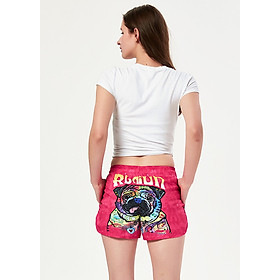 Quần Đi Biển Đôi - Quần Đùi Đôi - Thời Trang Đôi Mùa Hè - Quần Short Cặp Đôi SQ220 Pink Pug