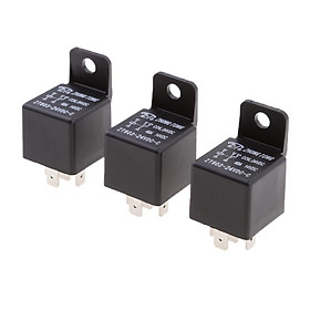 3 Pieces Universal Car Auto Truck DC 24V 80A 80 AMP SPDT 5 Pin Relays Black
