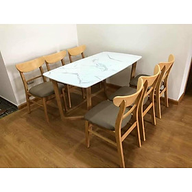 Mua Bộ bàn ăn Juno Sofa 6 ghế Cheap3 mặt đá vân mây