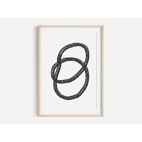 Tranh treo tường | Tranh nghệ thuật trừu tượng -Black Abstract Art Print, Black and White Abstract Art 003