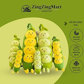 Gấu bông gối ôm sâu đậu siêu dễ thương - Thú nhồi bông sâu đậu - ZingZingMart Bedding & House
