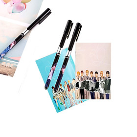 Combo 3 bút BTS và 2 sổ tay in hình BTS tặng sticker BTS