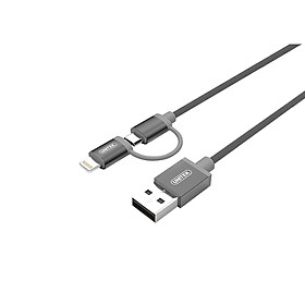 Mua Cáp USB 2.0 To Iphone 6 + Micro USB Unitek 1m  (Y-C 4031GY)  - HÀNG CHÍNH HÃNG