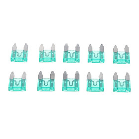 10Pcs Mini 30A Blade Fuse Green for Car Truck Replacement