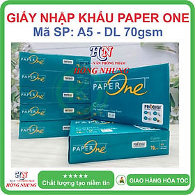 [HỒNG NHUNG] Giấy In A5 Paper One - Định Lượng 70gsm, Chất Lượng Tốt, Hàng Giấy Thùng