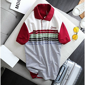 ÁO THUN NAM COTTON PHỐI SỌC ĐẸP CO GIÃN TỐT