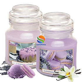 Combo 2 hũ nến thơm tinh dầu Bartek Lavender Cake 130g - hoa oải hương khô, nến trang trí, thơm phòng, thư giãn, hỗ trợ khử mùi