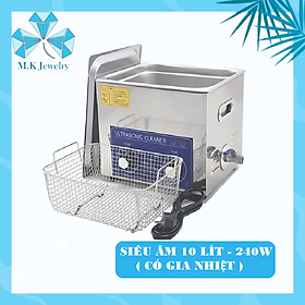 Mua ( 10 lít ) Máy Làm Sạch Bằng Sóng Siêu Âm - Có đun nóng . Máy Rửa Siêu Âm Trang Sức  Đồng Hồ  Linh Kiện Điện Tử  Linh Kiện Cơ Khí  Dụng Cụ Nha Khoa . Bao gồm rổ Inox