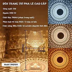 Đèn ngủ pha lê trang trí để bàn DoKiso DHZ