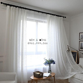 Mua Rèm voan đũi vintage mộc mạc - nhiều màu  CÓ SẴN - Cao cố định 3.0m