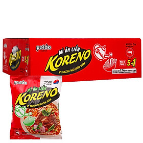 Thùng 30 gói mì ăn liền koreno vị bò cay 75g