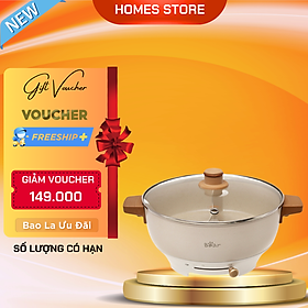 Nồi Lẩu Điện Đa Năng Bear DHG-C50T1 Đun Sôi Nhanh Chóng Dung Tích 5 Lít Công Suất 1500 W - Hàng Nhập Khẩu