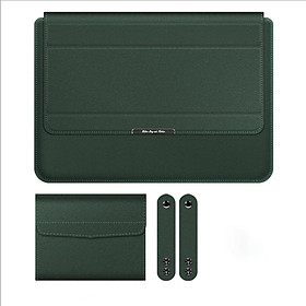 Túi chống sốc bao da laptop dành cho macbook kiêm giá đỡ tản nhiệt kèm ví đựng sạc chuột