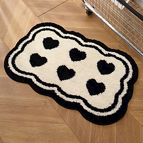 Thảm Chùi Chân, Lau Chân Lông Cừu Hình Hoa Quả Ngộ Nghĩnh 40x60cm- Thấm Nước Tốt - Phong Cách Vintag - Hàng Chính Hãng MINIIN