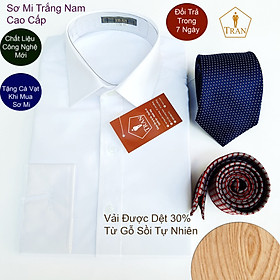 Aó Sơ Mi Trắng Nam Tay Dài Cao Cấp Làm Qùa Tặng Nam