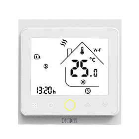 Bộ điều khiển nhiệt độ thông minh Wi-Fi Thermostat với Màn hình cảm ứng hiển thị với đèn đen, dễ đọc