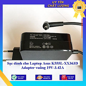 Sạc dùng cho Laptop Asus K555L-XX363D Adapter vuông 19V-3.42A - Hàng Nhập Khẩu New Seal