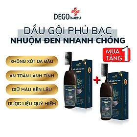 Dầu Gội Phủ Bạc DEGO PHARMA 200ml - Nhuộm Đen Tóc Tự Nhiên Tại Nhà