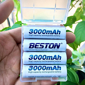 Bộ Sạc Pin AA, AAA Beston C9009 Tự ngắt khi đầy Sạc Nhanh Có Đèn báo đầy độc lập từng pin, pin sạc chính hãng