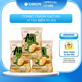 Combo 3 túi Bánh Gạo Nướng Orion An Vừng 115.2g